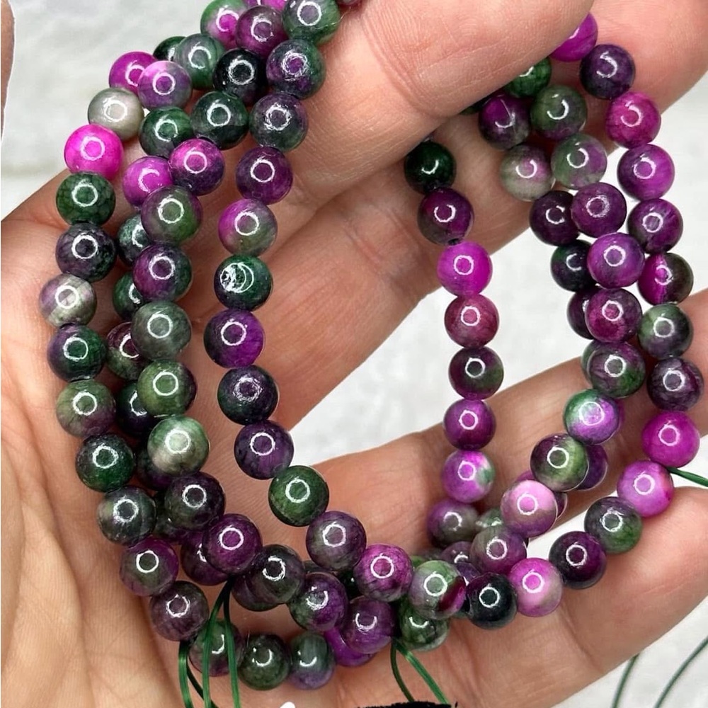 6mm Purple & Green Persian Jade Women’s Bracelet